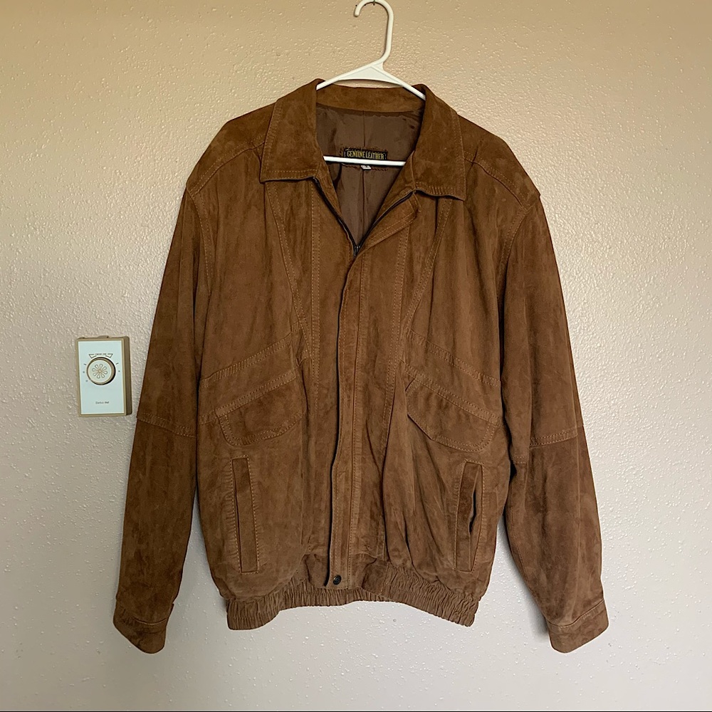 Genuine Leather Brown Vintage Bomber Jacket
